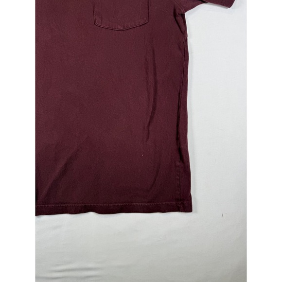 Carhartt Burgundy Short Sleeve Pocket T Shirt Mens Medium Original Fit - Picture 7 of 11